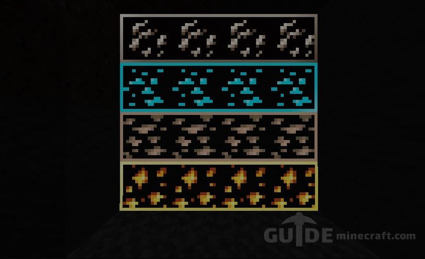 Downloa Visible Ores texture pack for Minecraft 1.17/1.16.5/1.15.2 for free