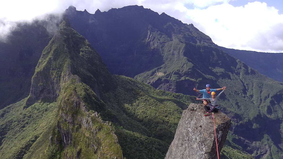 Escalade à La Réunion.
