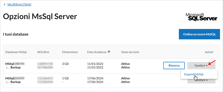 Upgrade del database MSSQL Guide hosting.aruba.it