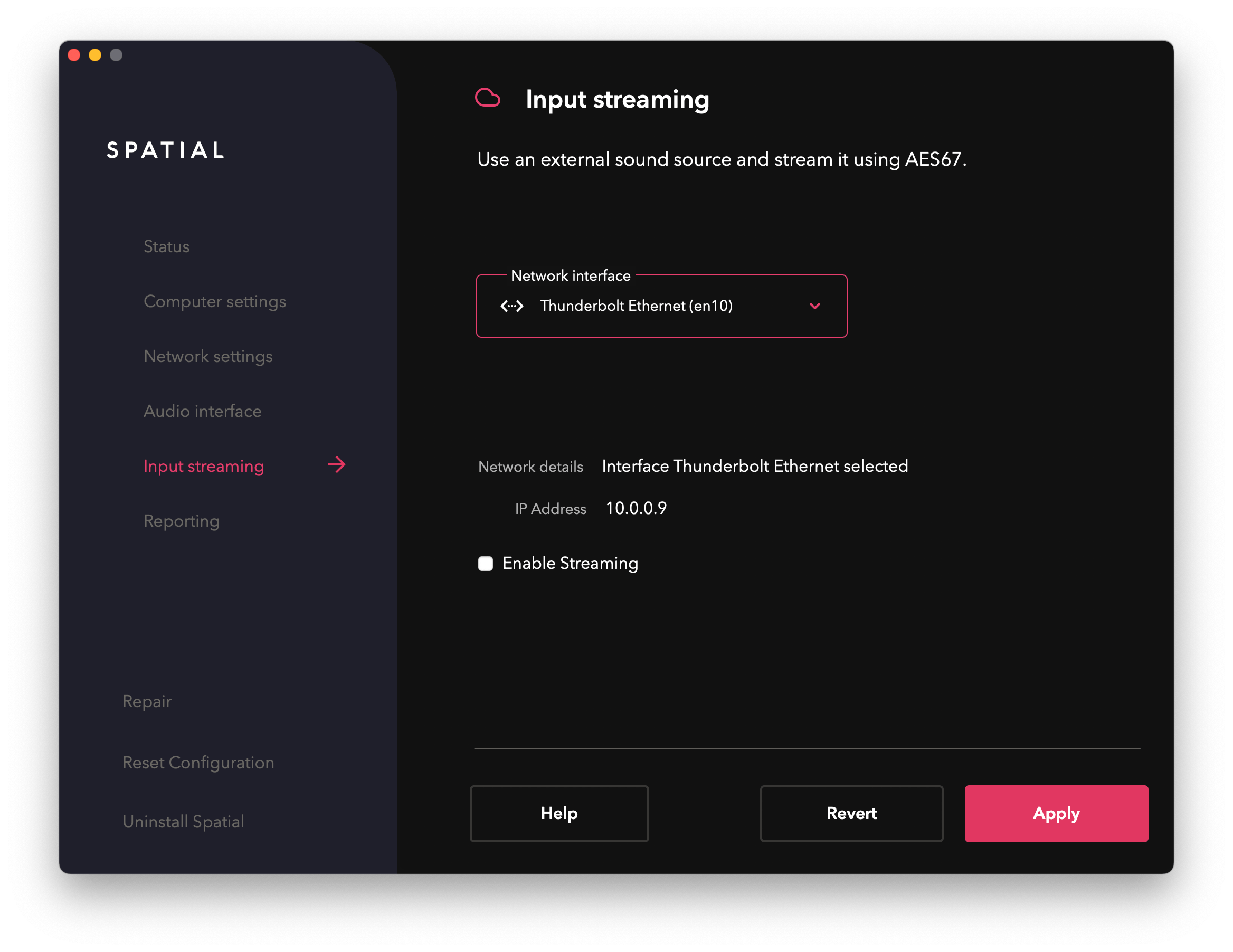 AES67 Input Streaming Support