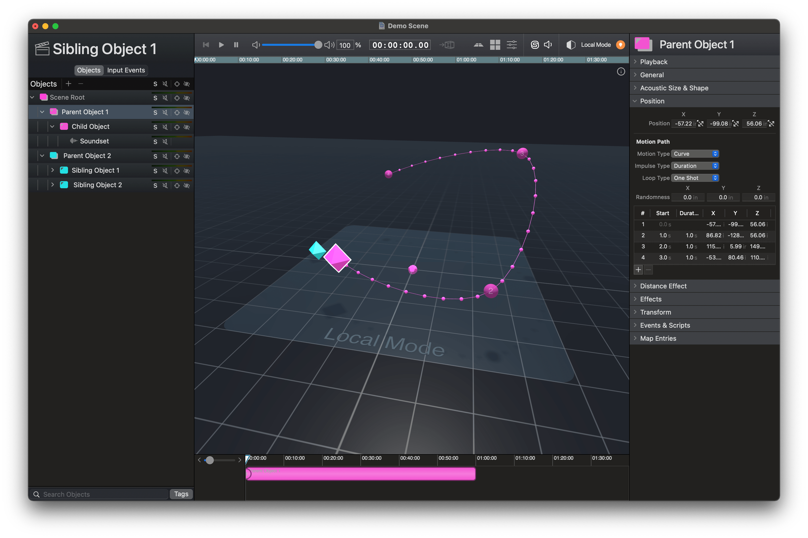Motion Points and Paths Support