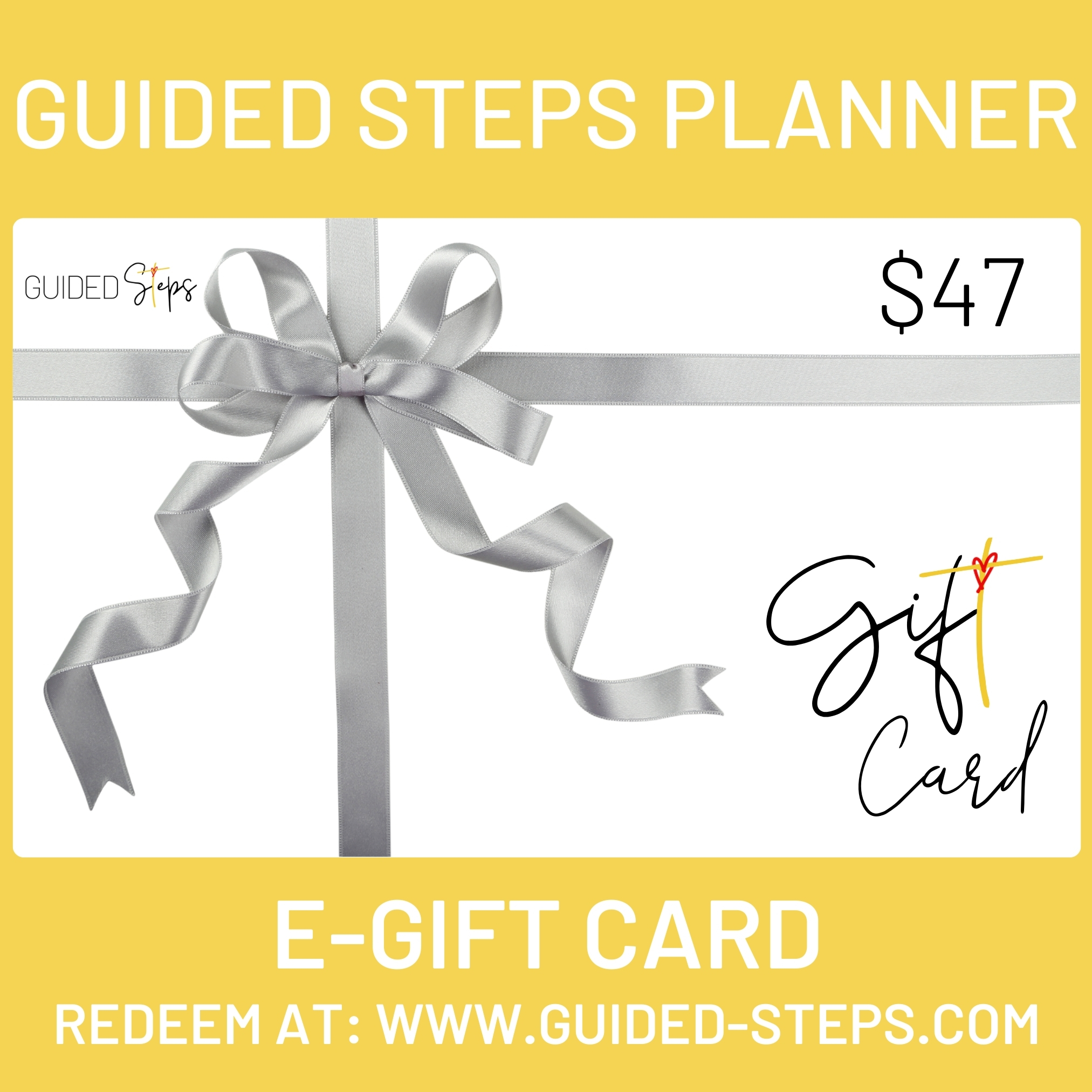 Planner Gift Card Guided Steps Planner
