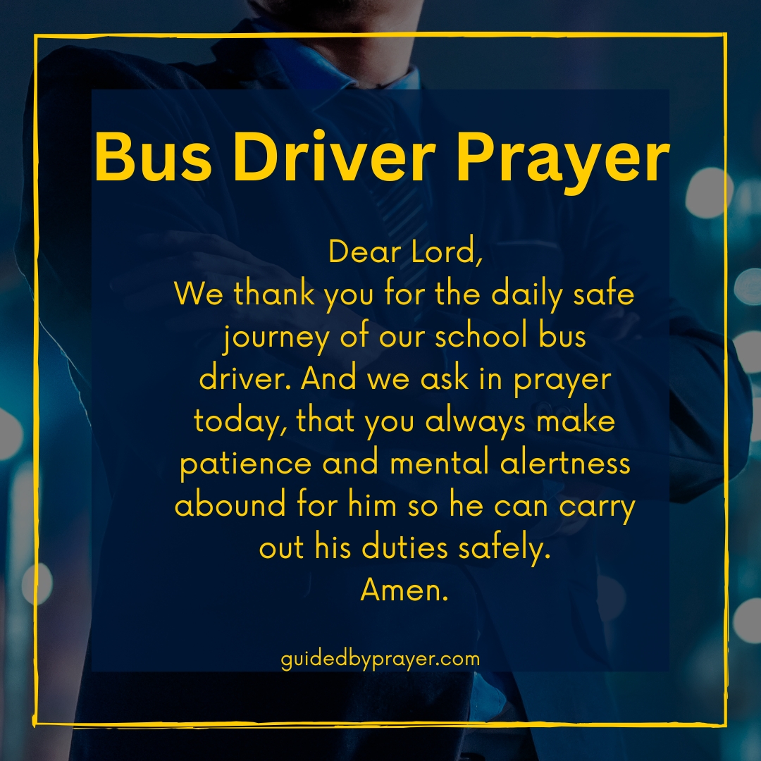 Bus Driver Prayer Guided by Prayer