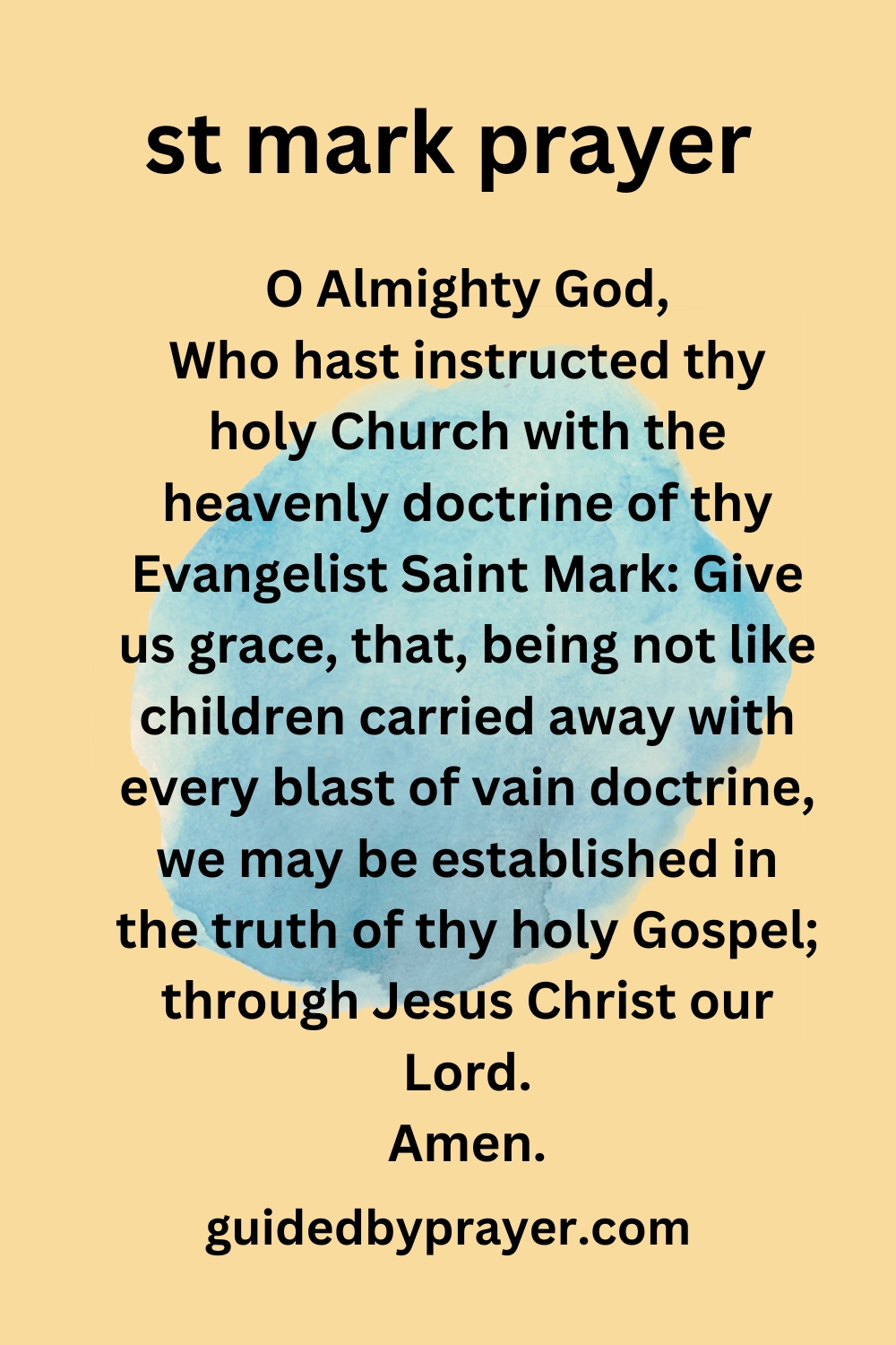 St Mark Prayer Guided by Prayer