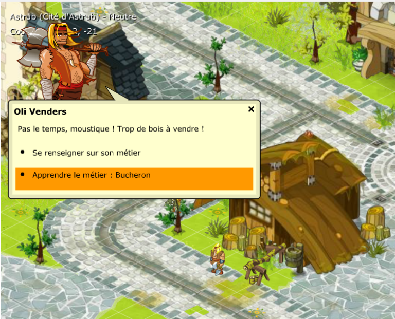Monter Bûcheron de 1 à 100 Guide Dofus Rétro (1.29)