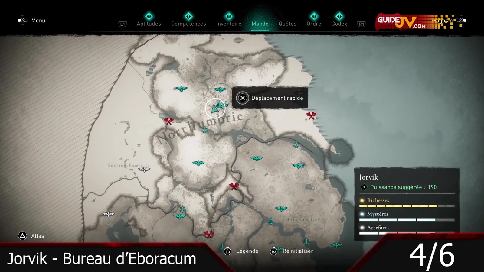 Assassin's Creed Valhalla Emplacements des pages de Codex (Bureaux de ceux qu'on ne voit pas)