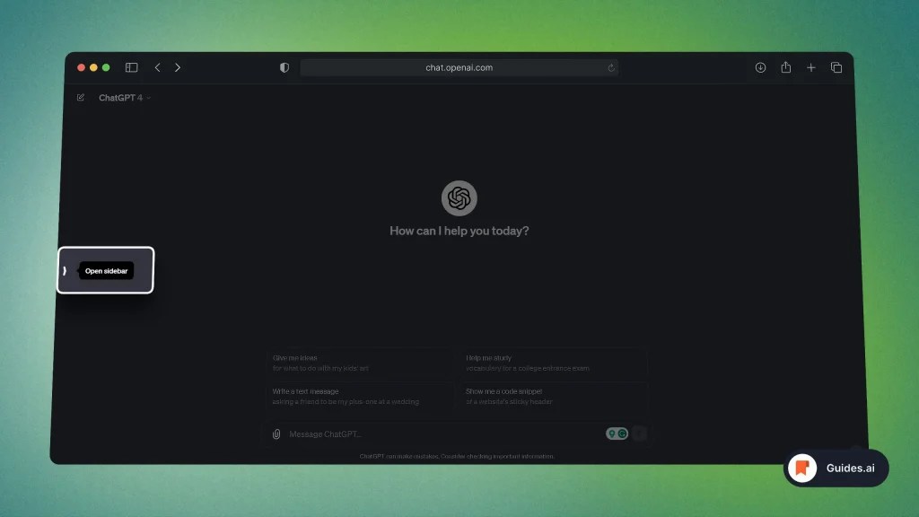 ChatGPT Sidebar How To Open & Close It (2024)