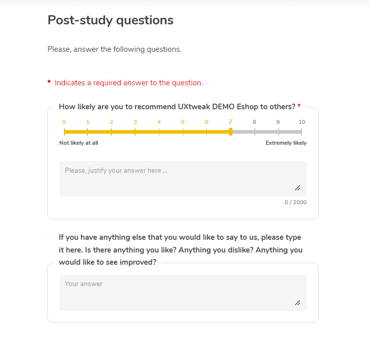 Questions for Usability Testing UXtweak