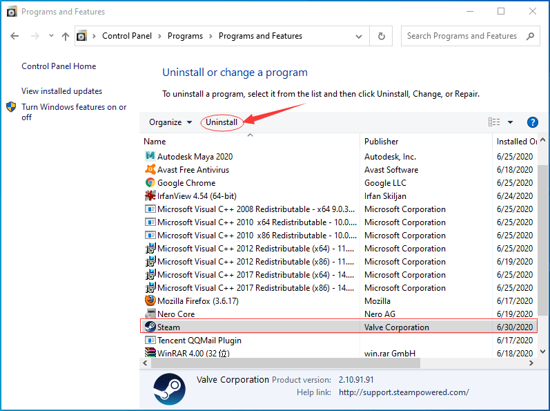 How to Uninstall Steam Completely in Windows 10?