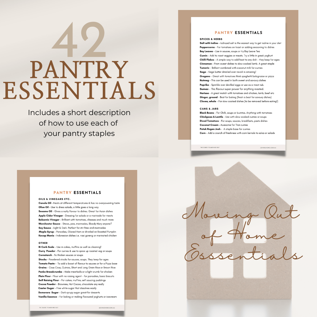 Pantry Essentials Checklist MOVING OUT?