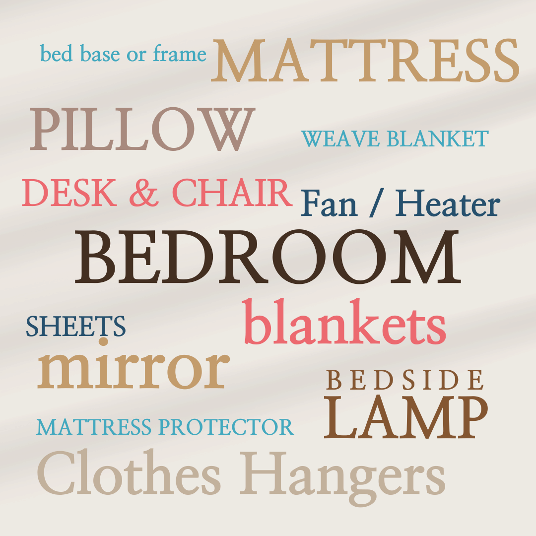 Bedroom Essentials Checklist MOVING OUT?