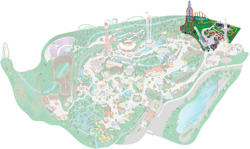 Gotham City Area Guide to Six Flags over Texas