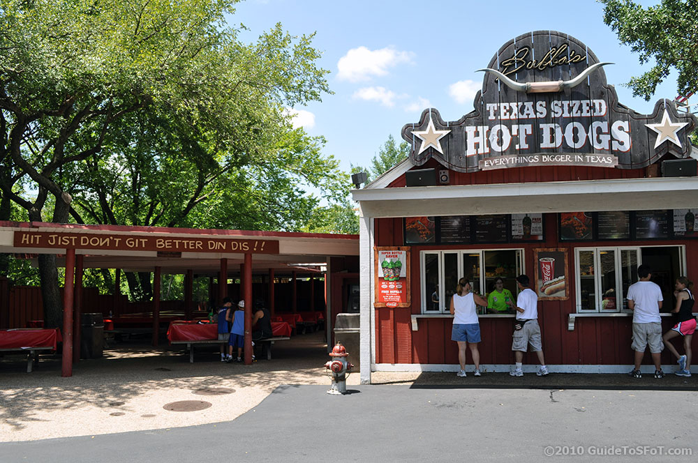 Bubba's Texas Giant Hot Dogs Guide to Six Flags over Texas