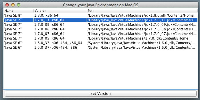 Change Java version on Mac OS GuiGarage