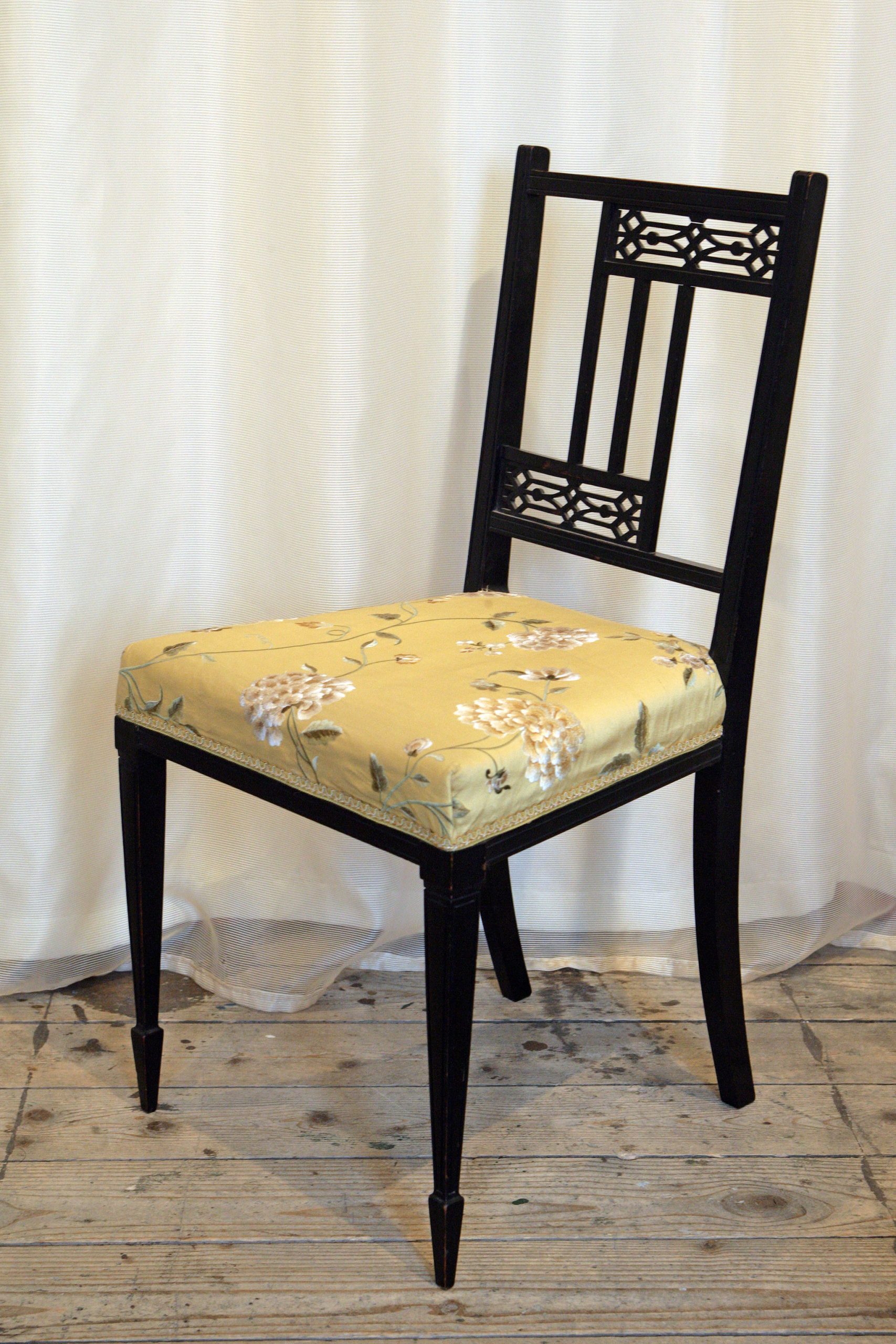 Aesthetic Movement Ebonised Side Chair Glasgow Guild Antiques And