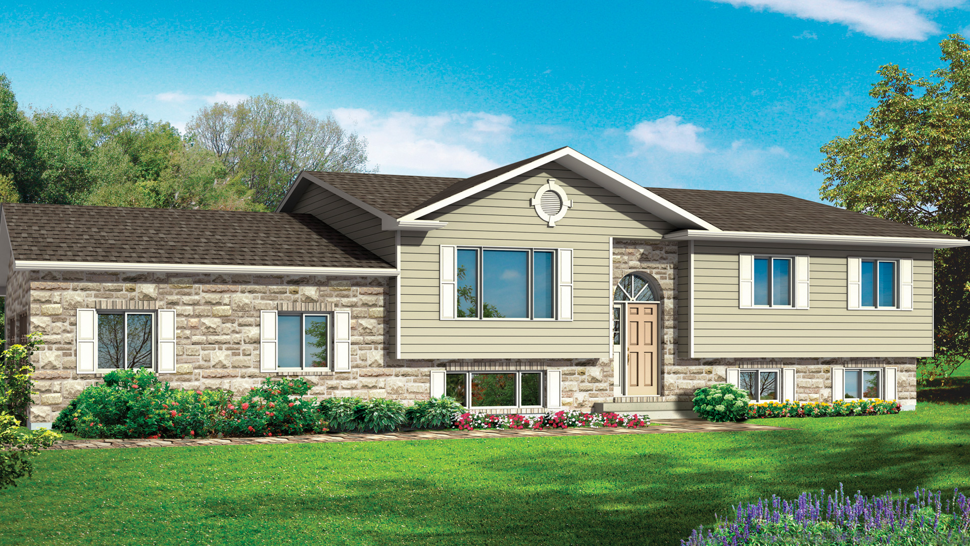 Ashwood Model Tradition and Slip level house Guildcrest is the