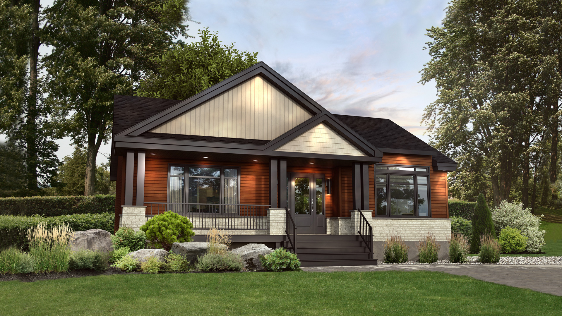 Limestone Model Contemporary and modern house Onestorey house