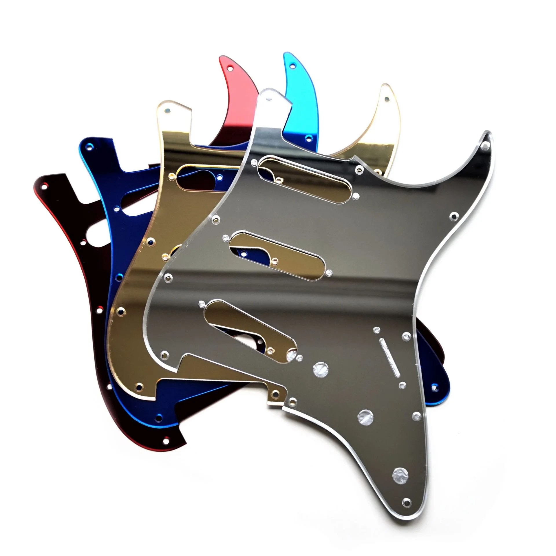 Mirror Stratocaster Pickguard Scratchplate Guitar Anatomy
