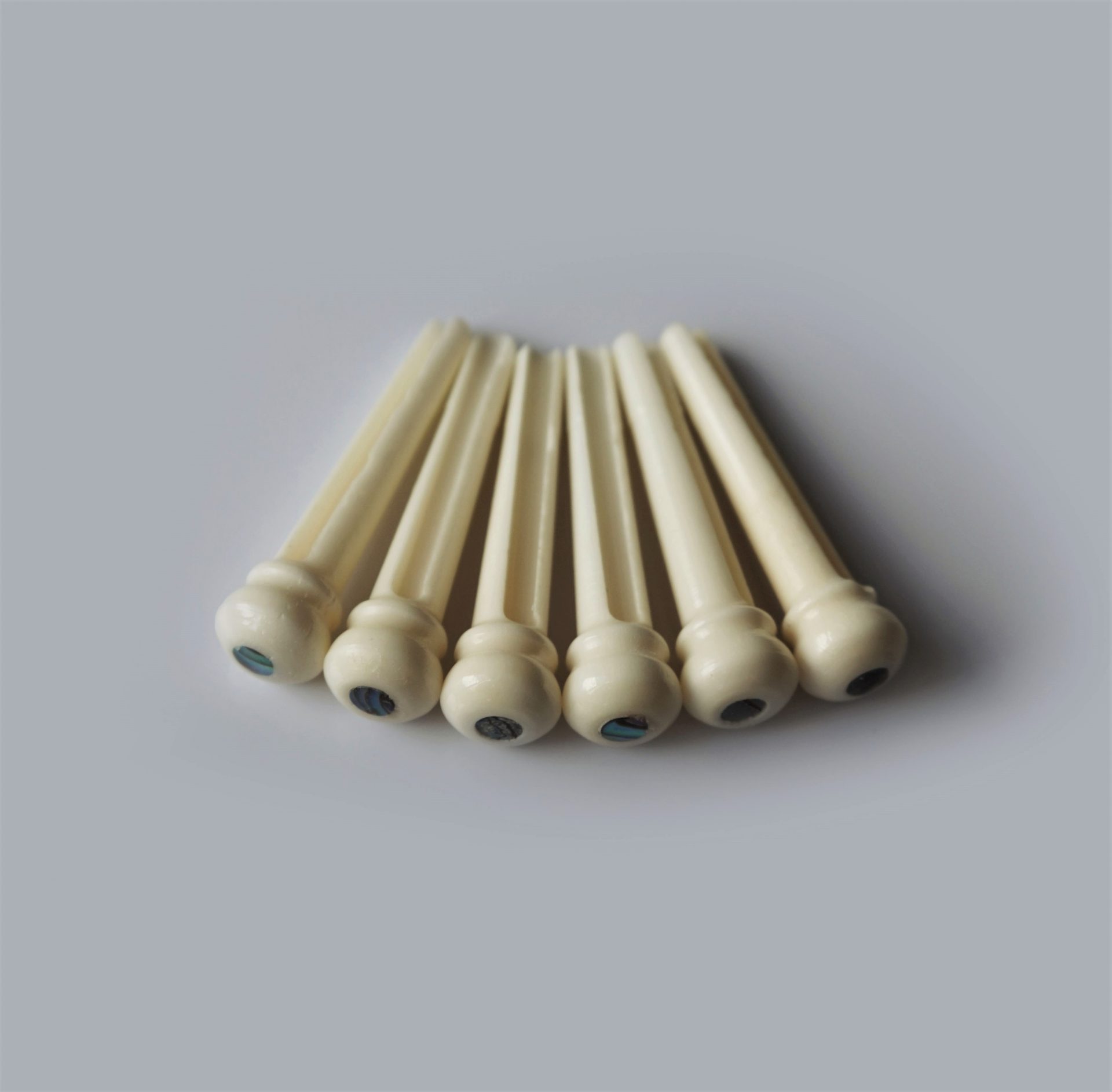 6 x High Quality Bone Abalone Guitar Bridge Pins String Pegs Folk Ivory
