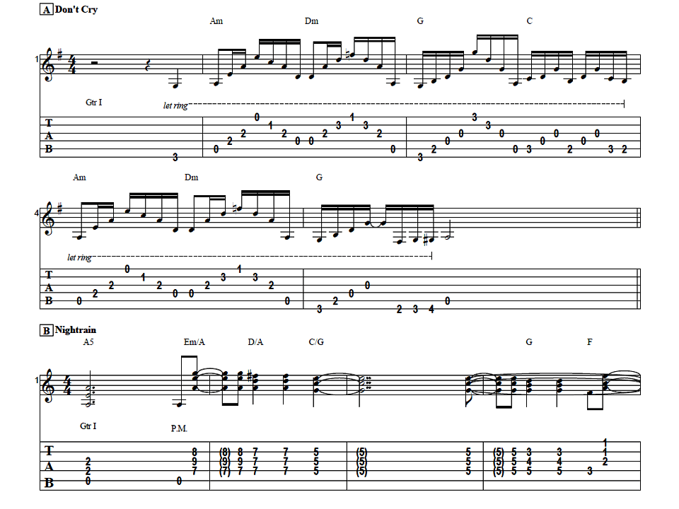 How To Play 3 Fun & Easy Guns N Roses Riffs (Vol2) Guitar Control