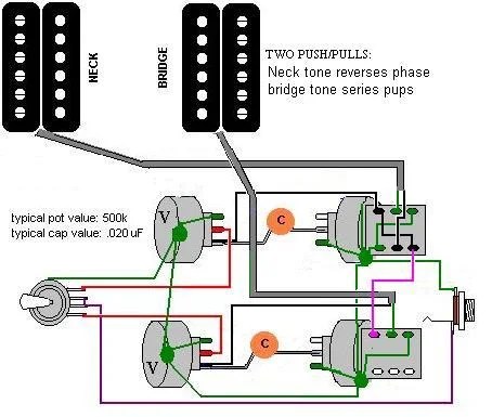 Guitar Tone Controls - PTB Control Mod on two Conductor Humbuckers