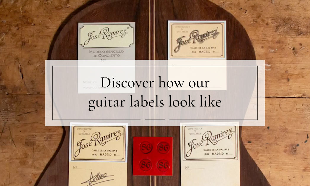 Ramirez labels of our handmade guitars Guitarras Ramírez