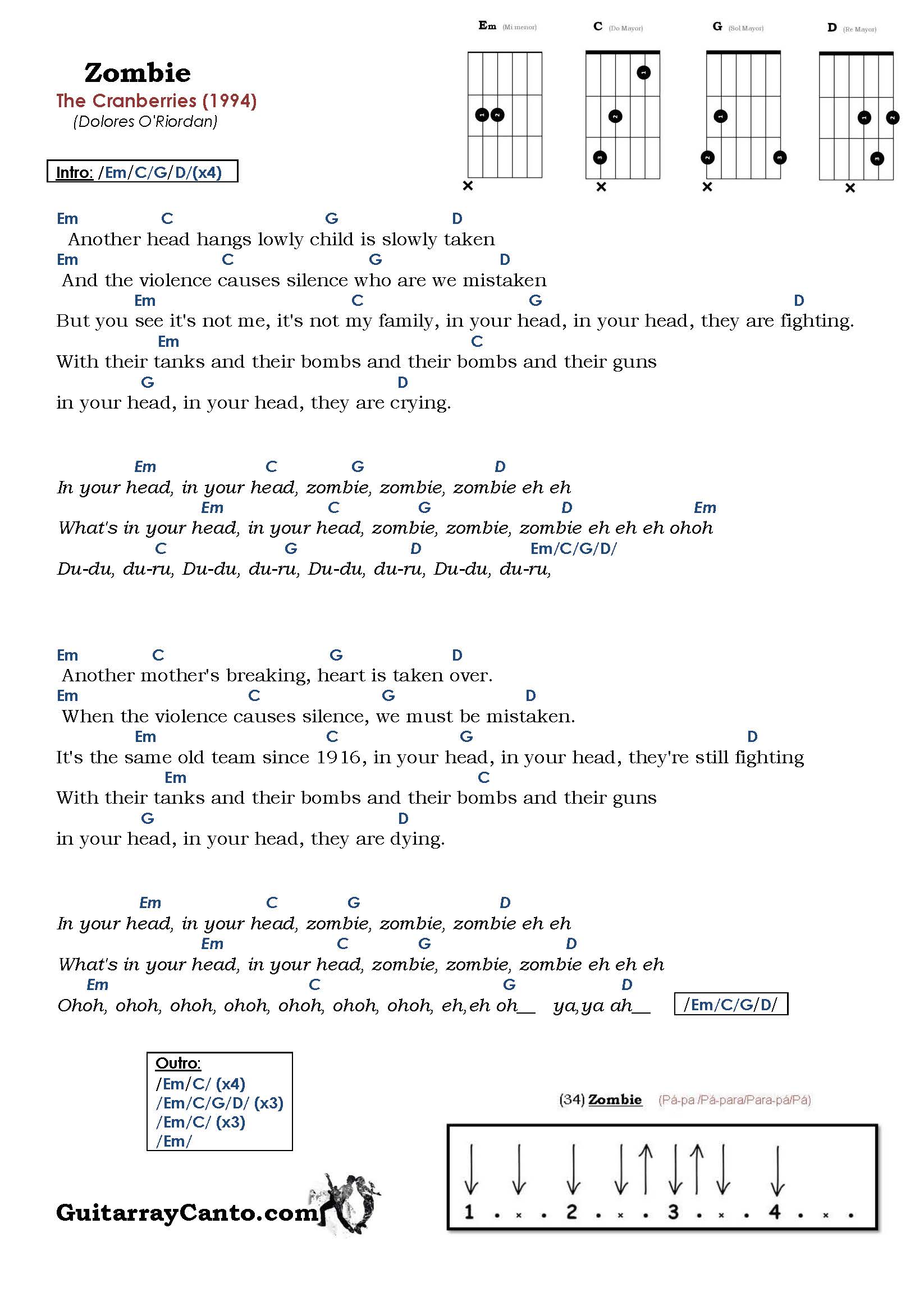 ⭐⭐⭐⭐⭐Acordes Zombie ↪ ¡Mejor versión en ↩