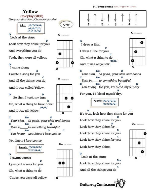 Yellow Acordes Coldplay ¡Mejor versión en 1