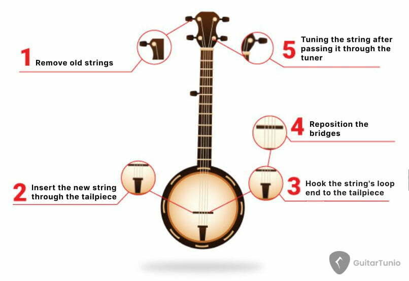 How To Restring A Banjo Guitar Tuner Guitar Tunio