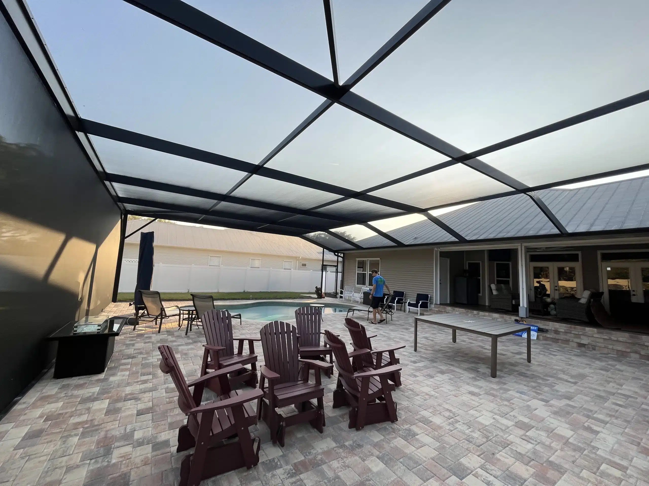 Brand New Screen Enclosure Installation in Fort Myers Gulf Coast Aluminum