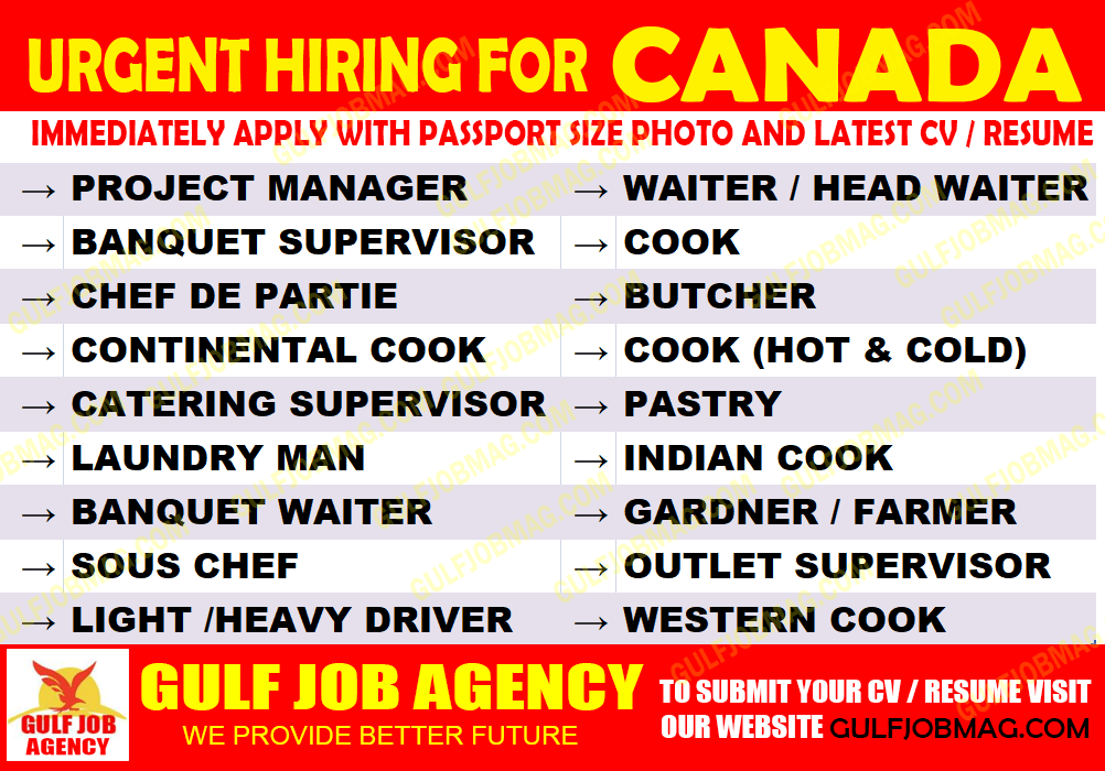 Five Star Hotel Job in Canada !! Apply Now !! Gulf Job Mag