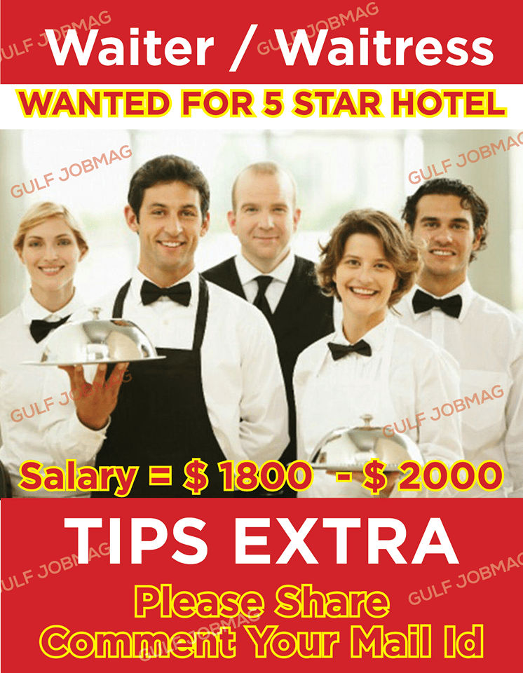 Waiter / Waitress Job in Canada Gulf Job Mag