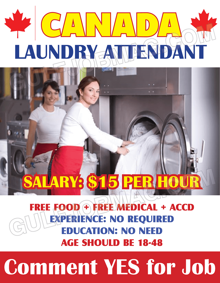 Laundry Workers wanted for Canada Apply Now ! Gulf Job Mag
