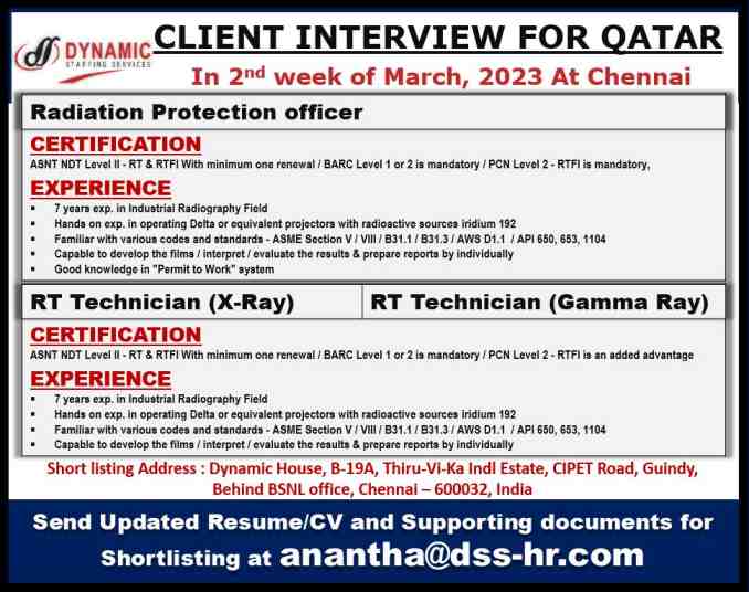 Dynamic Staffing Interview KSA & Qatar Jobs