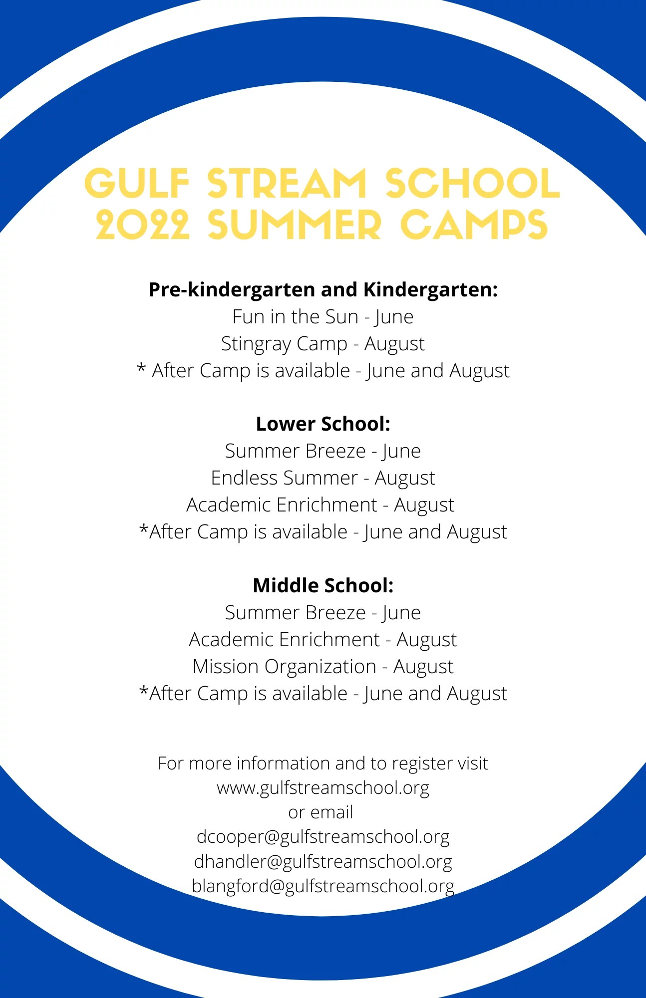 Summer Programs Gulf Stream School