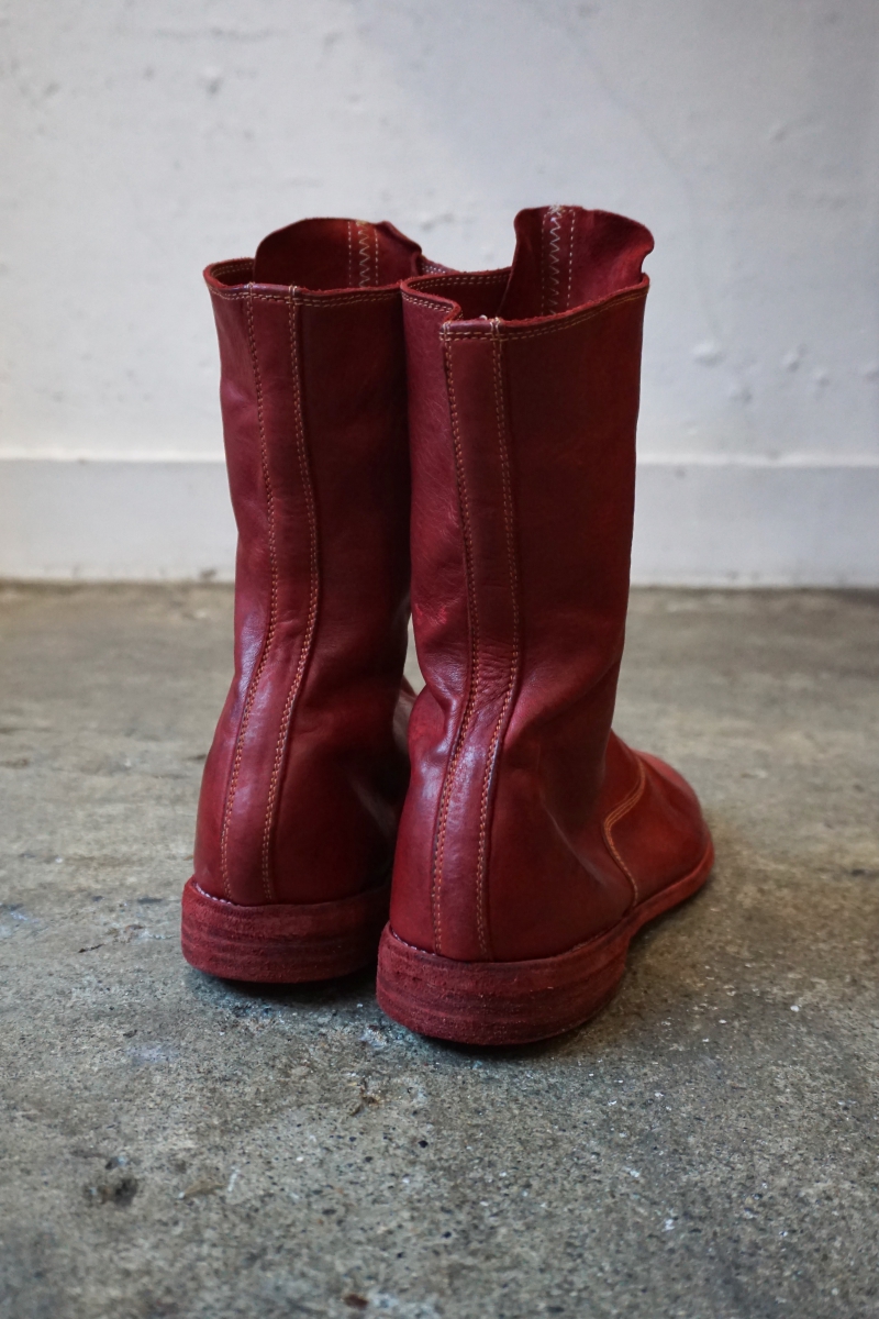 Women’s. No 310. Front Zip Army Boots Horse Full Grain. 1006T(Red