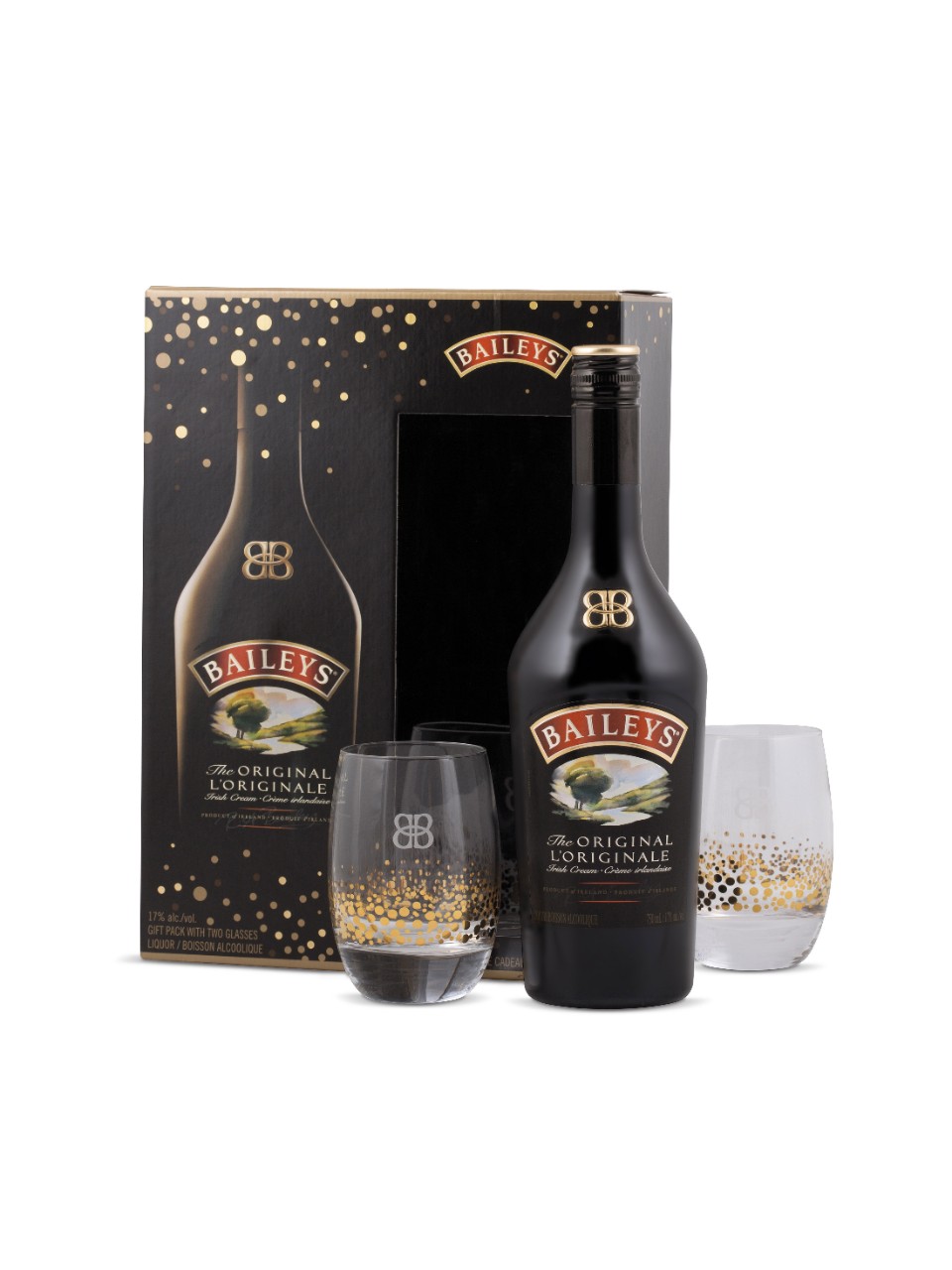 » Baileys Original Irish Cream With 2 Glasses Gift Set 750ml