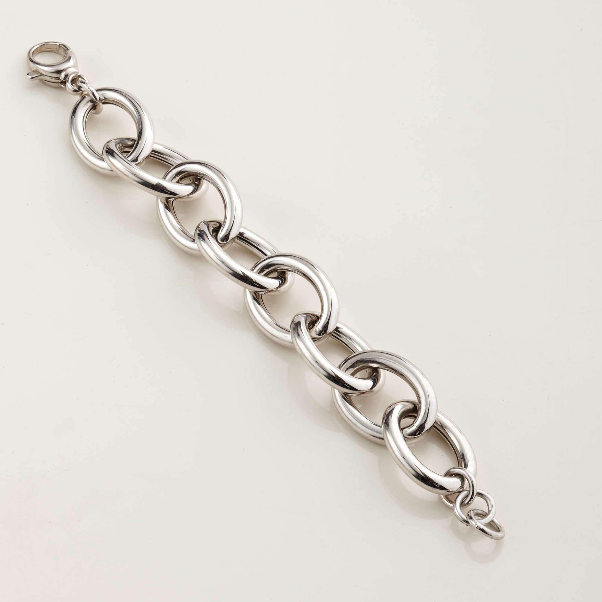 Sterling Silver Oval Link Bracelet, Large Gump's
