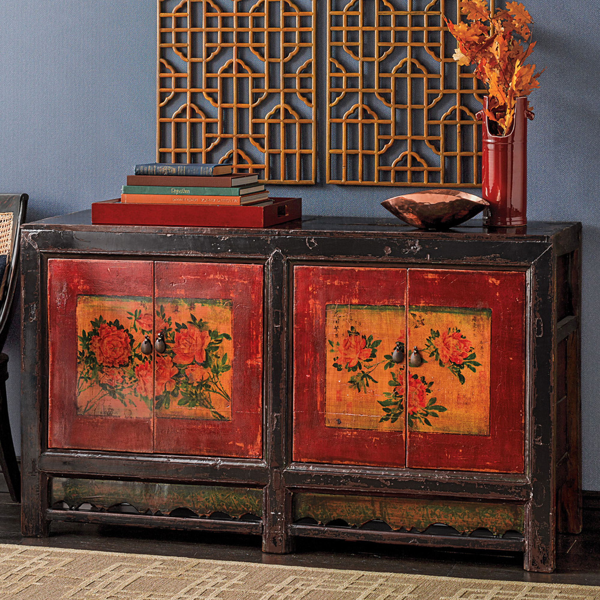 Oriental Furniture Olde Worlde Vintage Double Chest Vintage Mongolian Double Chest Gump's