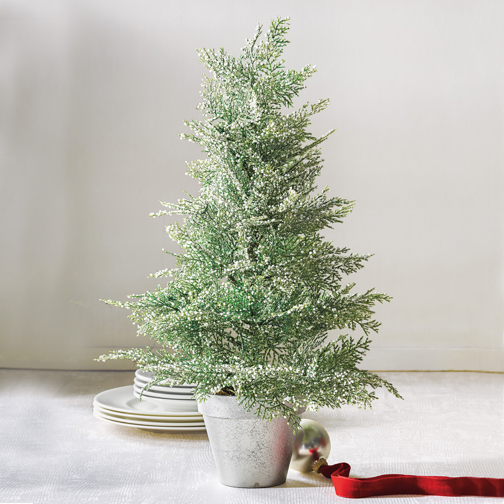 Snowy Cedar Tabletop Tree Gump's