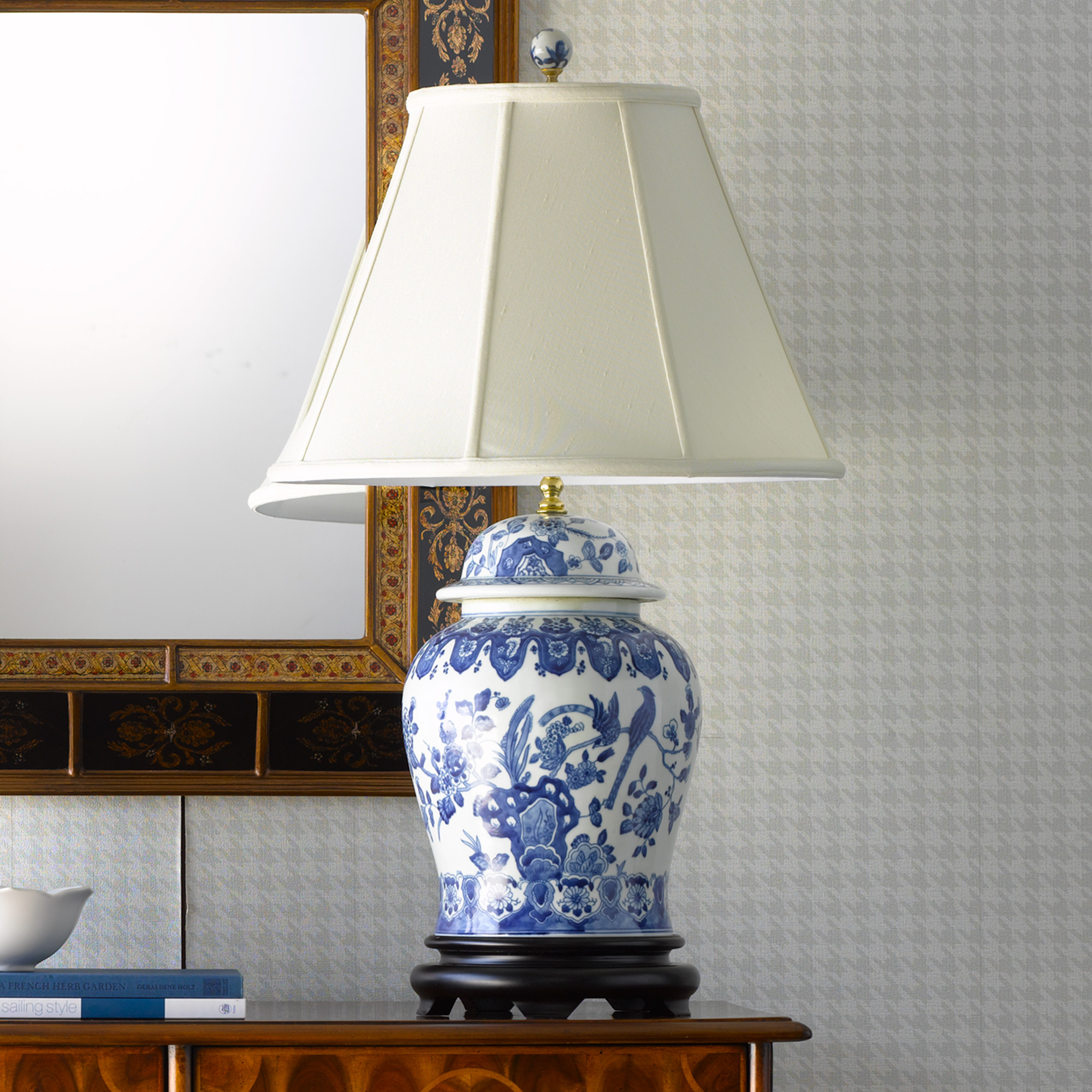 Porcelain English Jar Lamp Gump's