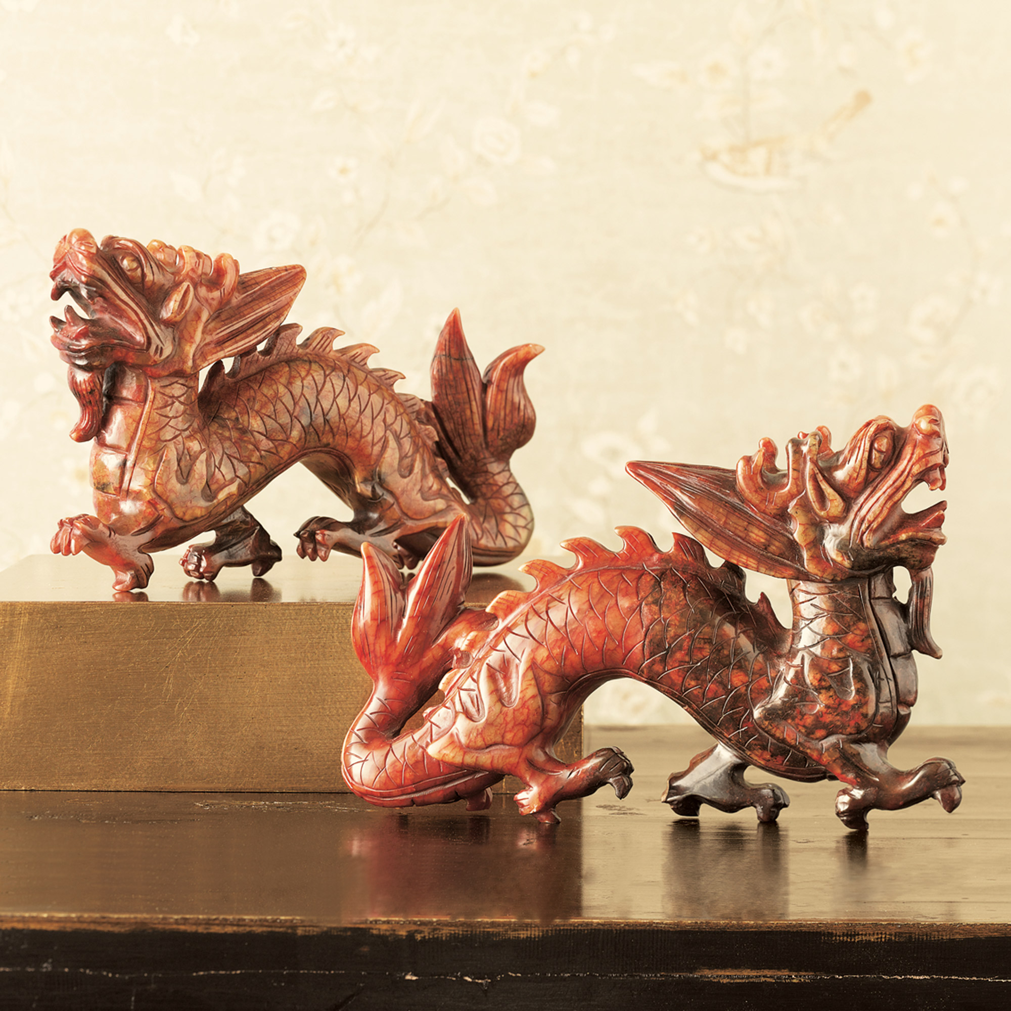 Carved Stone Dragons Gump's