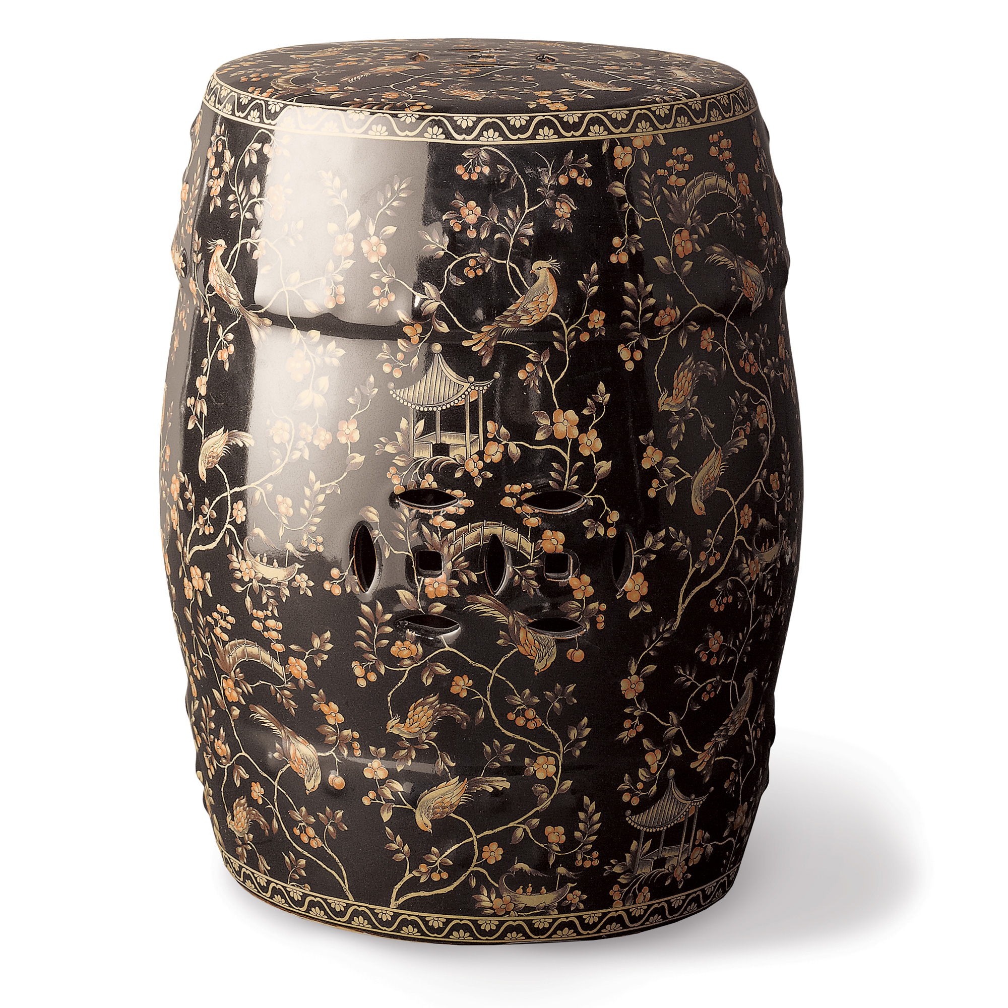 Black Pagoda Garden Stool Gump's
