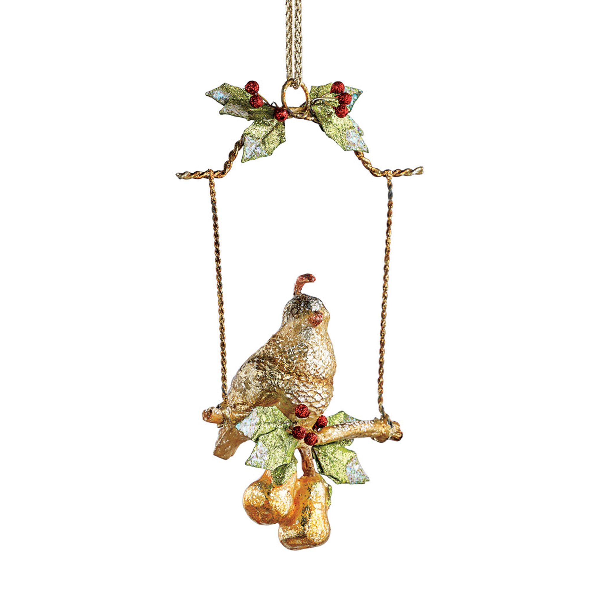 Partridge On Swing Christmas Ornament Gump's