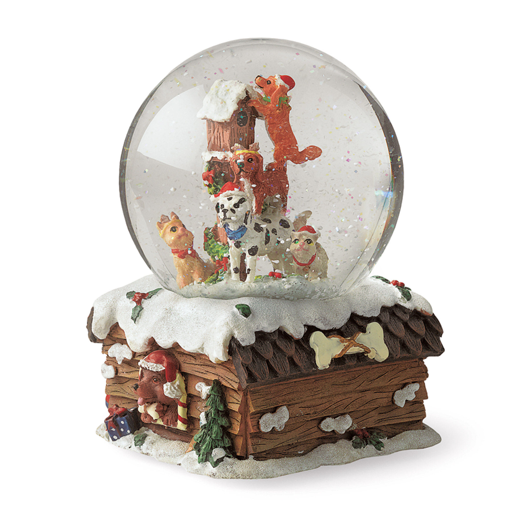 Holiday Dogs Musical Snowglobe Gump's