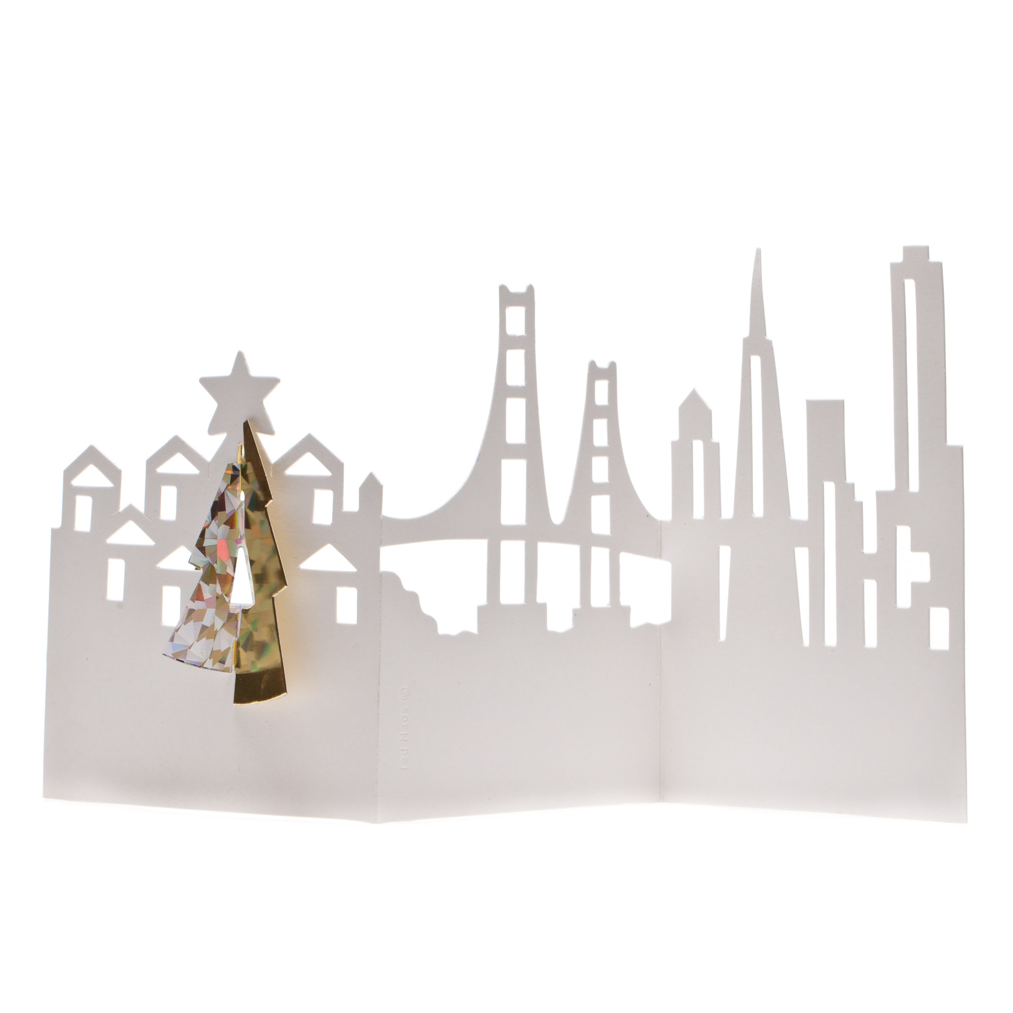 Ted Naos Christmas Cards Naos Graphics San Francisco Skyline Holiday Cards Gump's
