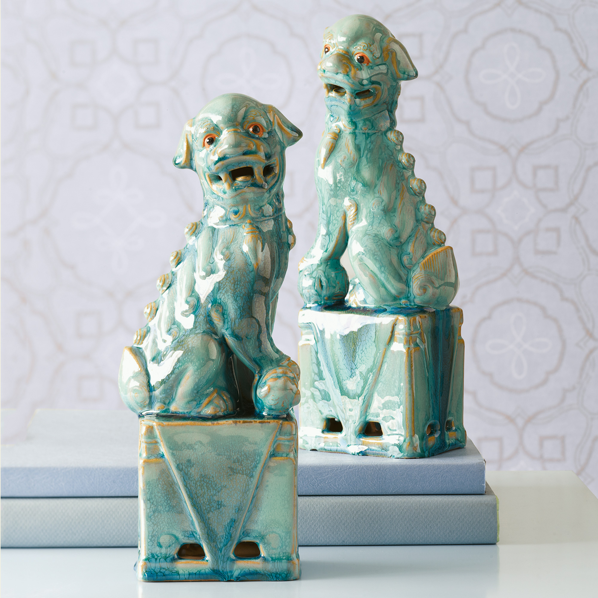 Turquoise Foo Dogs Gump's