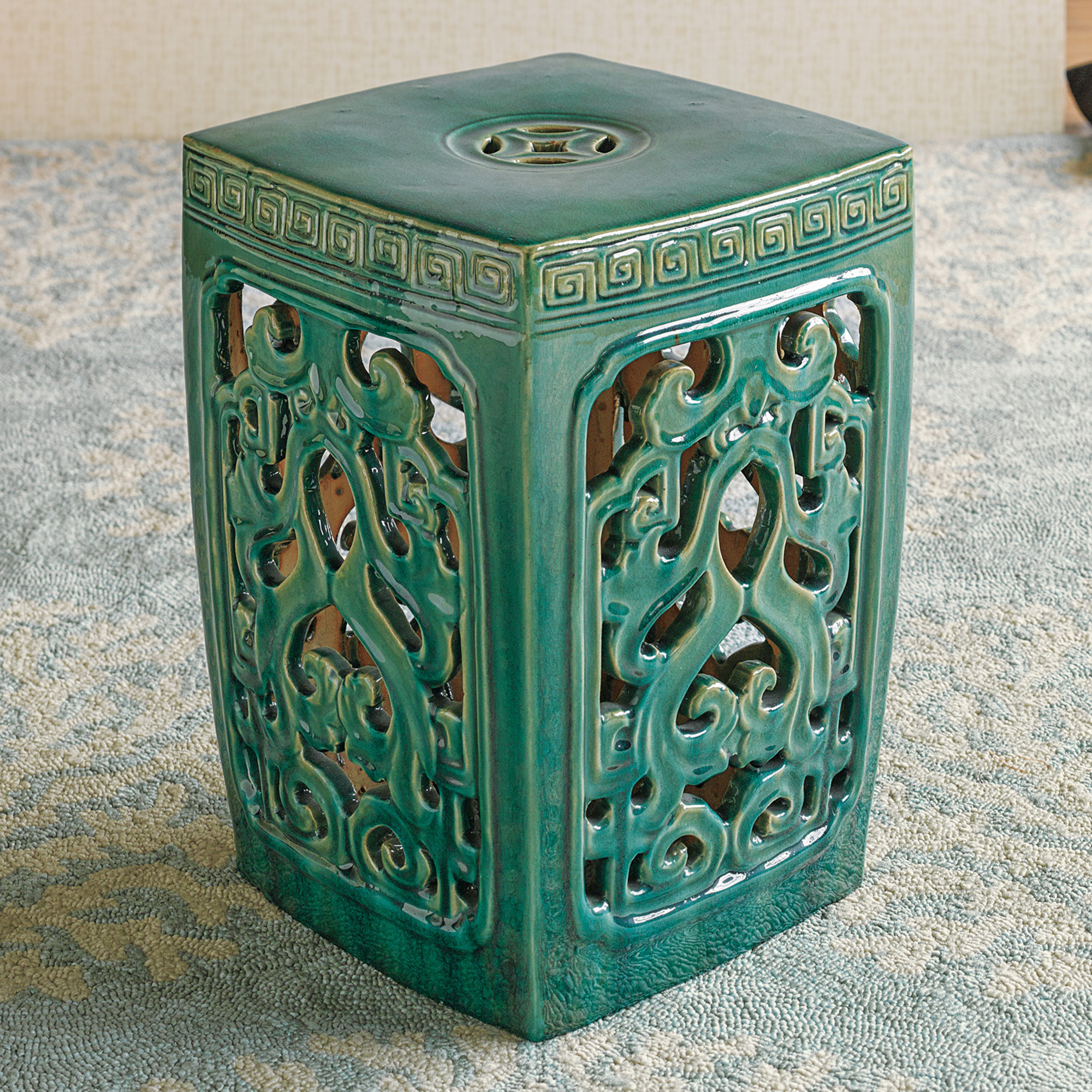 Jade Green Garden Stool Gump's