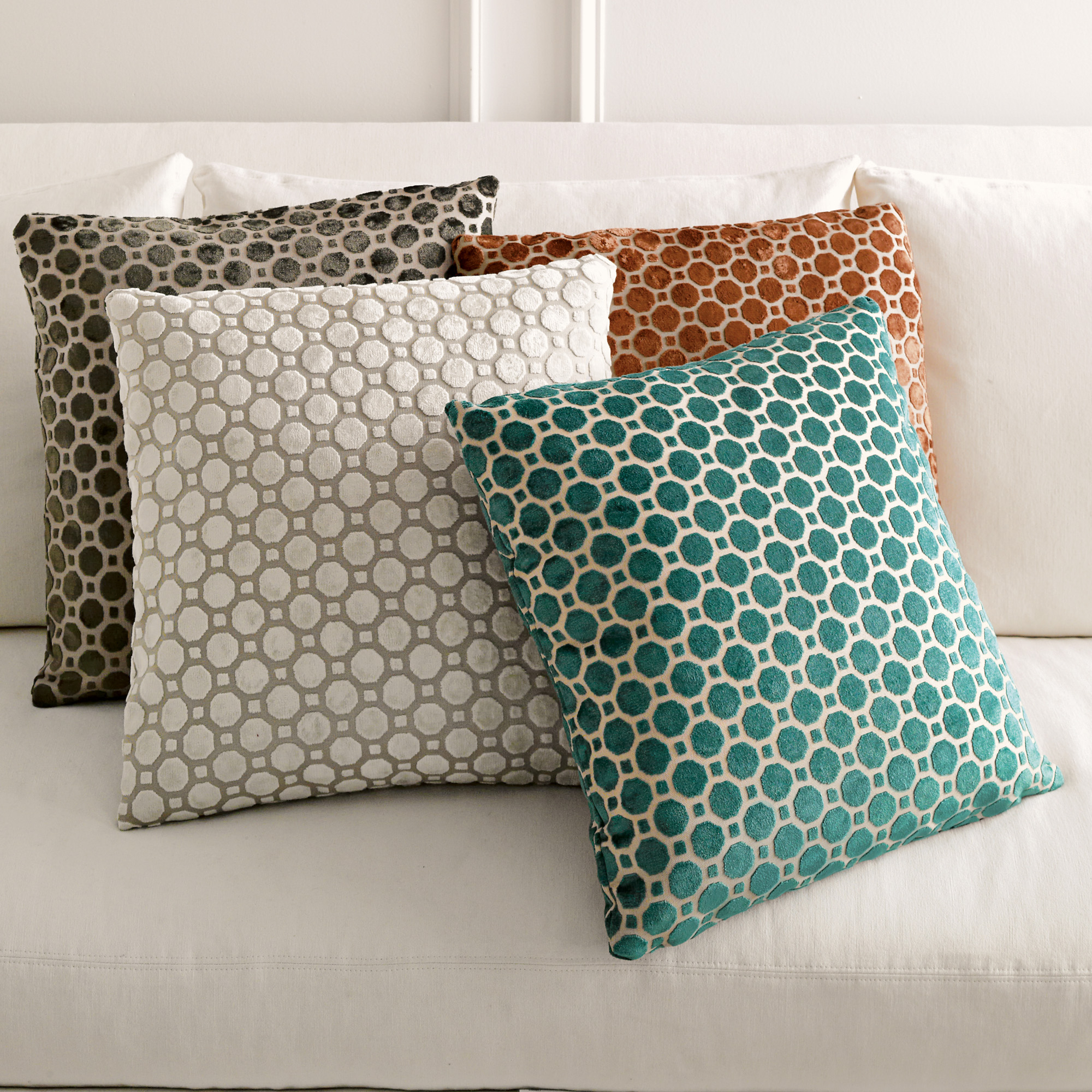 Velvet Geo Pillows, Small Gump's