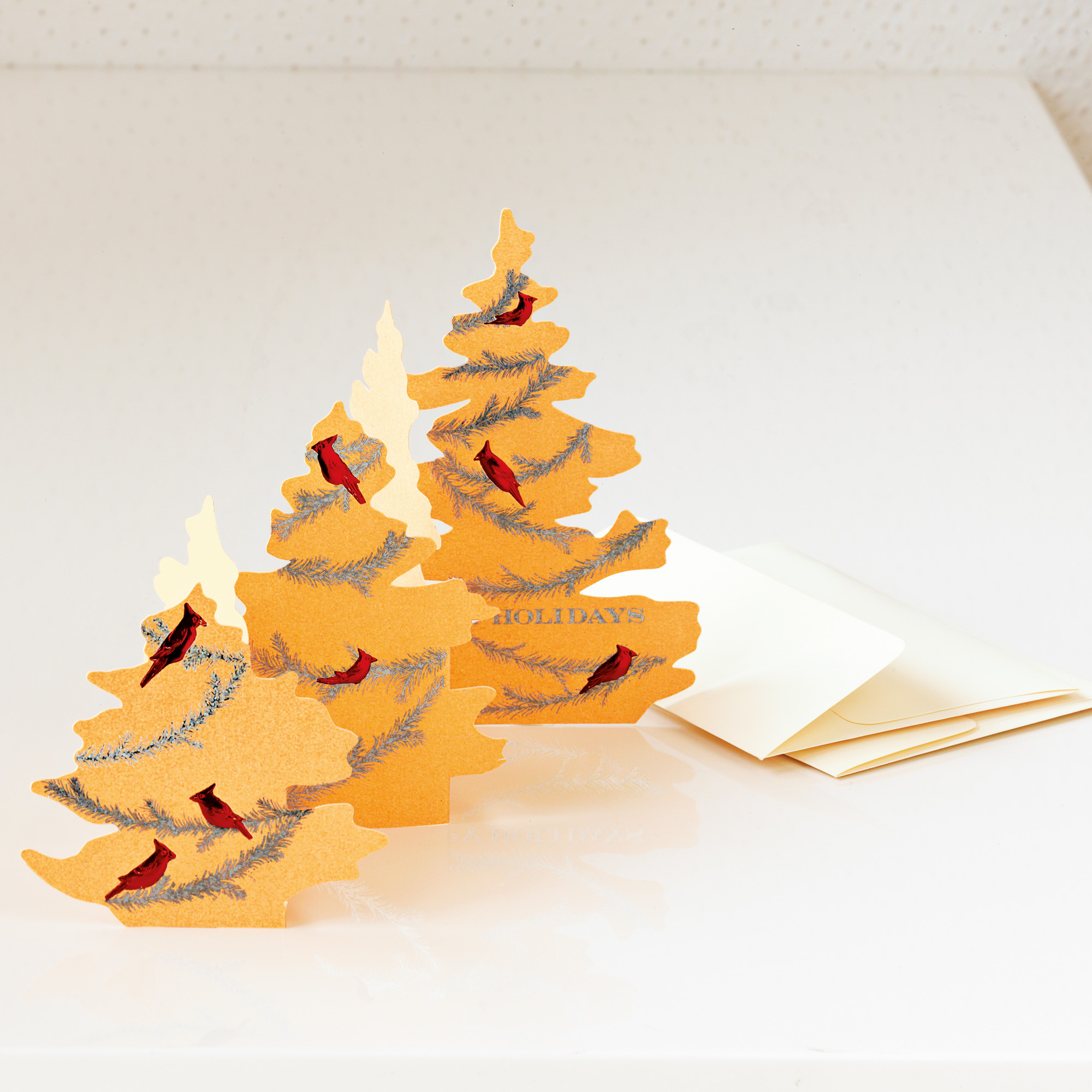 Gumps Christmas Cards Cardinal On Christmas Tree Cards Gump's